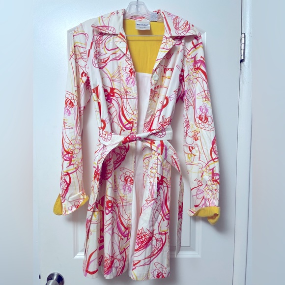 Michael Simon Jackets & Blazers - Vintage Printed belted trench coat - Michael Simon